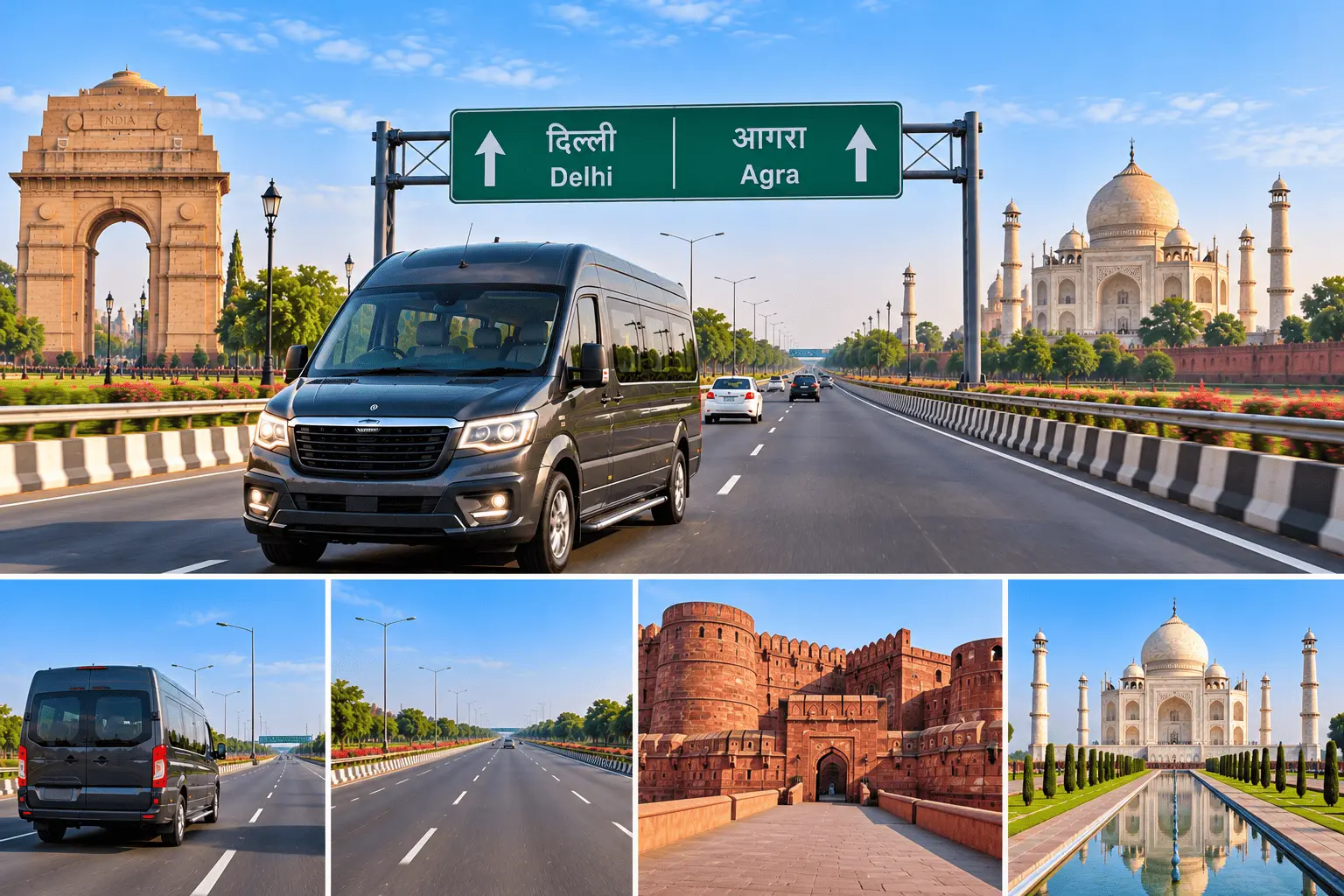 Delhi to Agra Force Urbania Rental