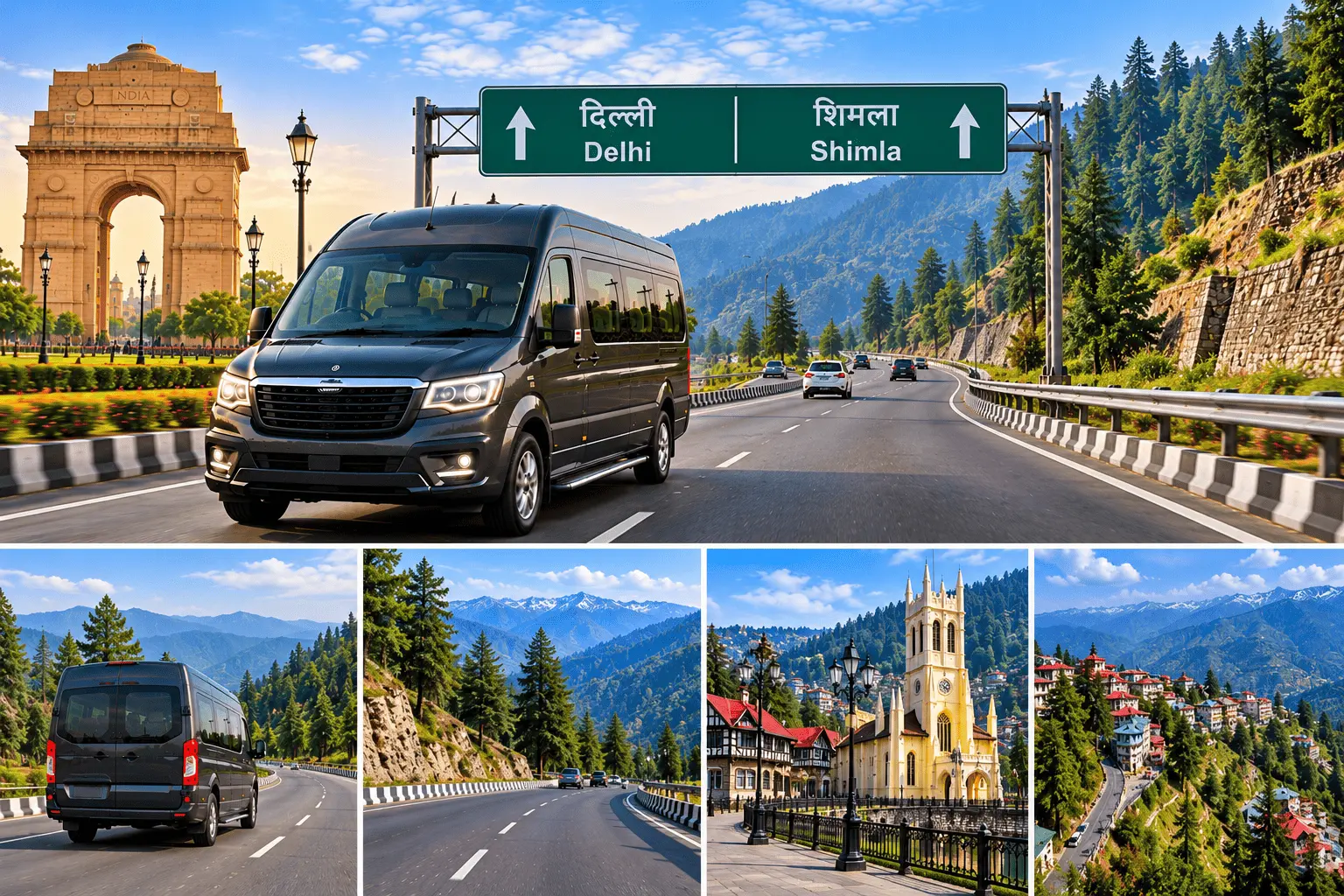 Delhi to Shimla Force Urbania Rental